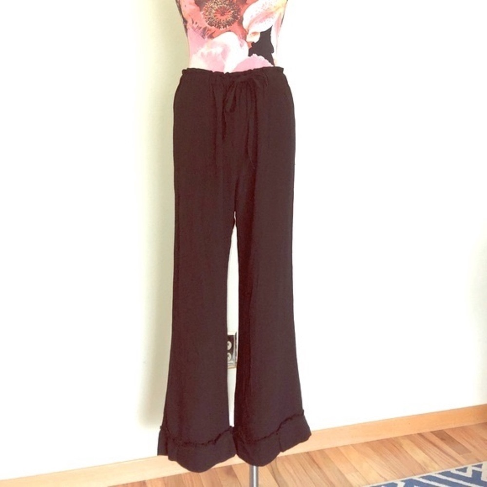 Raquel Allegra Gauze Wide Leg Lounge Pants
